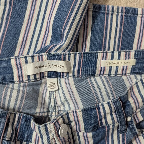 NWOT Striped Vintage America Jeans - Picture 4 of 4